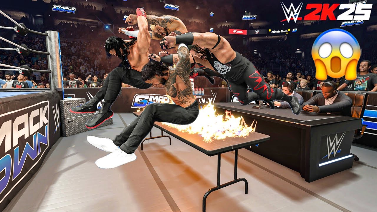 OG Bloodline разгромили Соло Сикоа и Джейкоба Фату на Friday Night Smackdown | Геймплей WWE 2K25