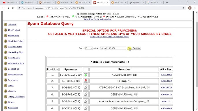 O número de pesquisas em seu registro SPF - DNS & Network