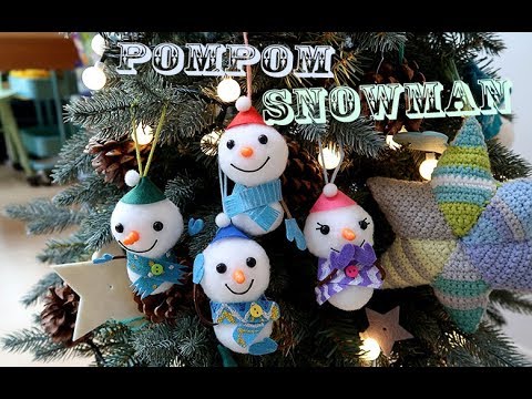 폼폼 눈사람만들기 / pompom snowman / Christmas crafts for kids