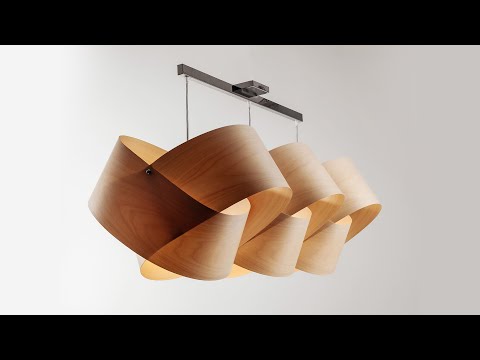Video: Lámparas Graceful Link de chapa de madera para espacios elegantes