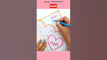 🤩 How to make cute mother's day greeting card 🤩 #youtubeshorts #shorts card for maa