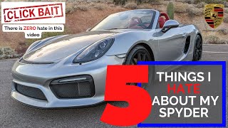 (981) Porsche Spyder  5 Suboptimal Things  Cayman/Boxster