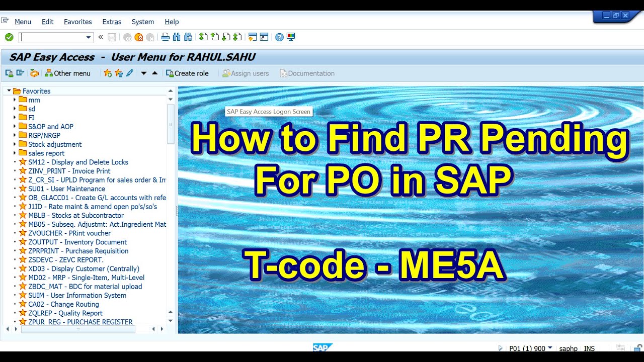 How to Find PR Pending for PO in SAP | ME5A Real Time Report