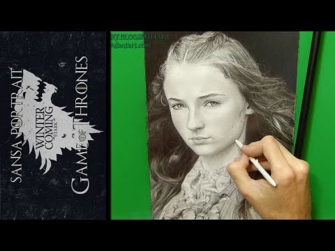 Sansa Stark Portrait Drawing, Game of Thrones ᴴᴰ