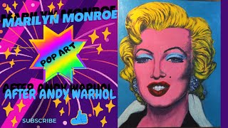 Andy Warhol’s Marilyn Monroe Portrait Painting in Acrylics - Pop Art - Tough one for me! screenshot 4