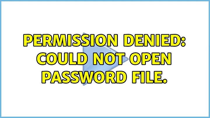 Permission denied: Could not open password file. (2 Solutions!!)