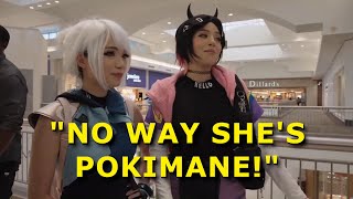 Pokimane gets recognized in cosplay on Emiru's stream