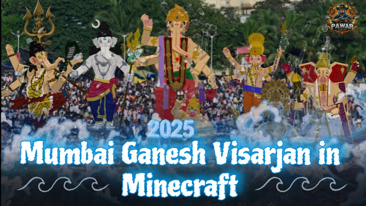 Mumbai Ganesh Visarjan in Minecraft | Pawar Gaming #minecraft #pawargaming #ganeshvisarjan 