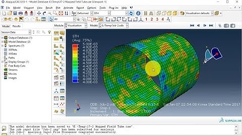ABAQUS Tutorial | Mapped Field | Shell Thickness Thinning | Tube Corrosion | 17-2