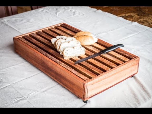takestop® Tabla para el pan de madera con recogemigas 36 x 23 x 2 cm 
