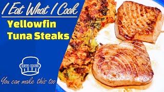 Yellowfin Tuna Steak Pan-Fried | Tuna Recipe | Low Calorie | IEWICOOK