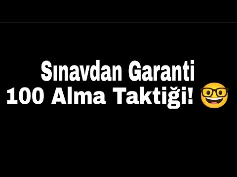 Sınavdan Garanti 100 Alma Taktiği! 🤓 (Kaçırma!)