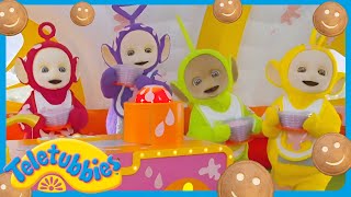 Teletubbies Live Eating Food Together With The Family