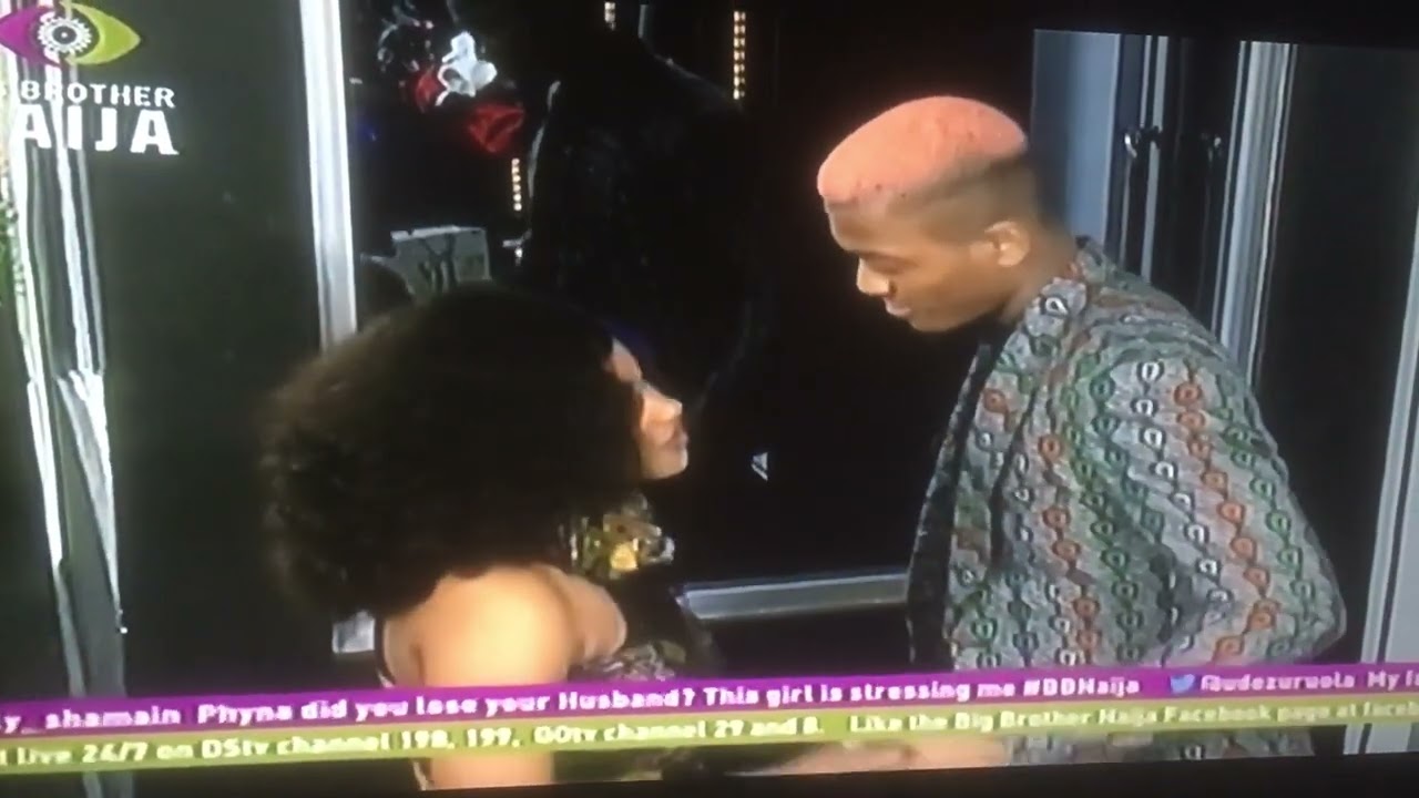 Groovy & Phyna kissing as groovy go up stairs BBNaija Level up