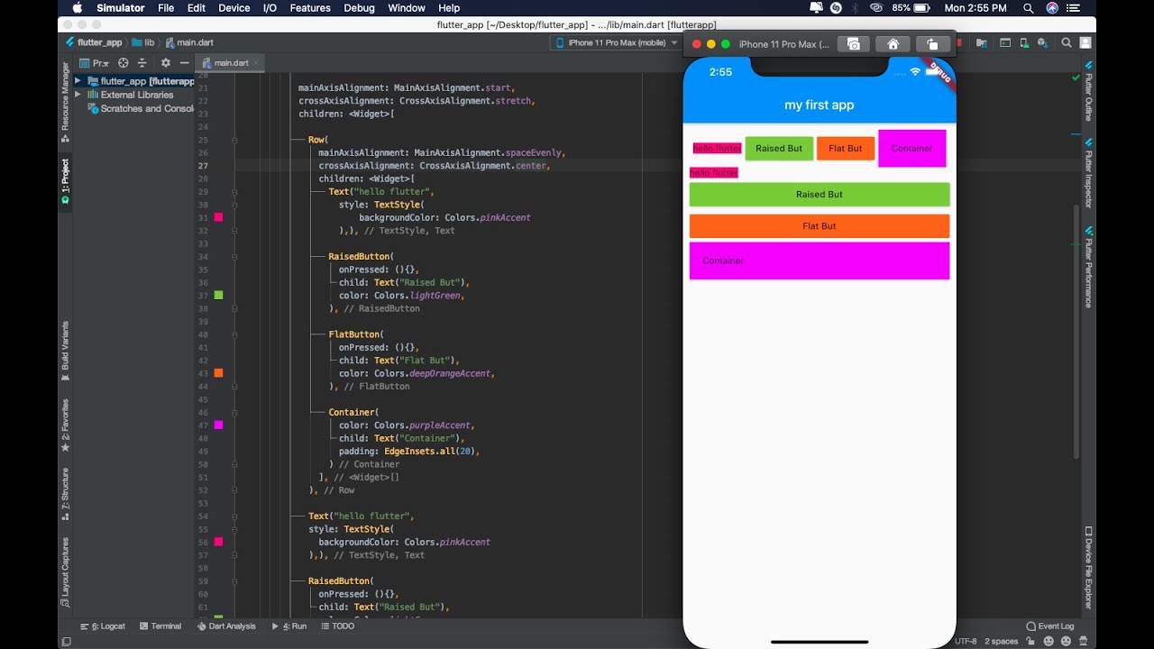 Row and Column in Flutter - YouTube