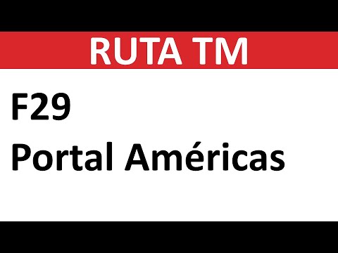 RUTA TRANSMILENIO - F29 PORTAL AMÉRICAS