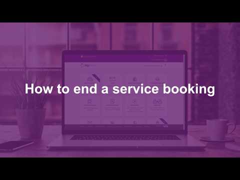 How to end a service booking - MyPlace Provider Portal tutorial