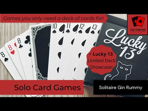 Соло-карточные игры | Пасьянс «Джин Рамми» (+ витрина ограниченной колоды Lucky 13)
