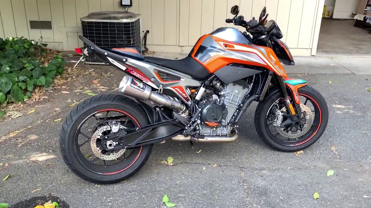2019 KTM 790 Duke with Austin Racing exhaust installed. - YouTube