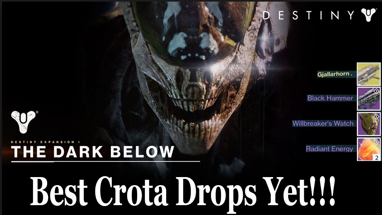 Destiny - Crota's End Best Drops Ever !!! - Gjallarhorn, Willbreaker's Watch (Titan Helm) and more.