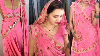 How To Drape Gujrati Style Saree Step By Step Perfectly | Lehnga Style | Pragati Up-to-date Fashion