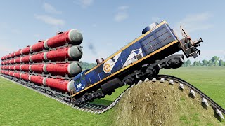 Trains Vs Bulged Rail #38 - Beamng.Drive
