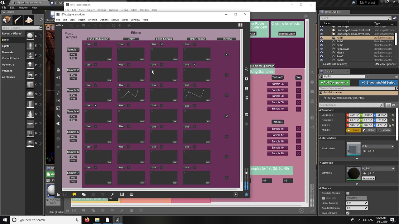 Max msp Final Project UE4 - YouTube