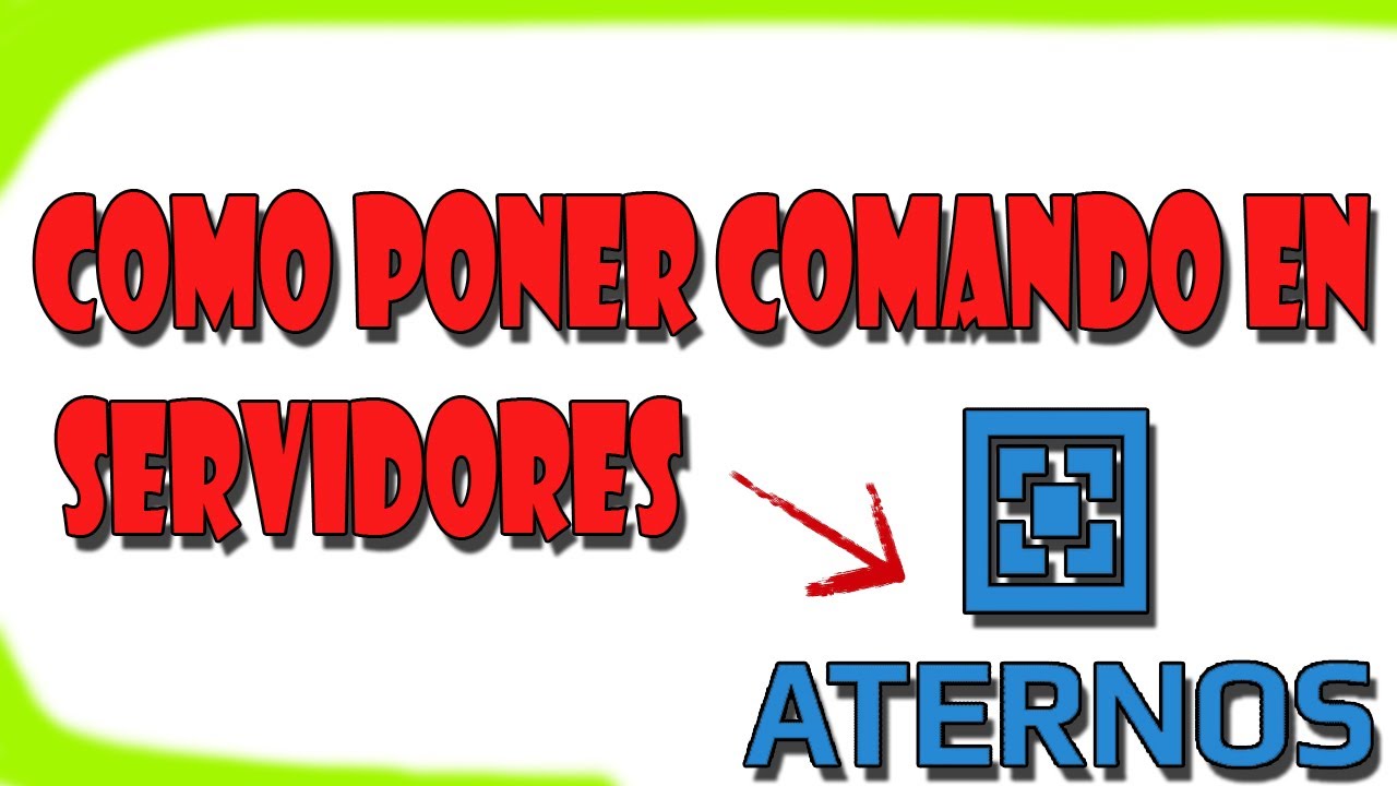 como *PONER* COMANDOS en un servidor de ATERNOS - YouTube