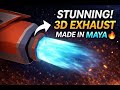 This Spaceship Exhaust Is NOT Real — It’s Made in Maya 🔥