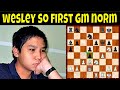 Dito nakuha ni Wesley So ang kanyang first Grandmaster Norm at the Age of 13! || # 479