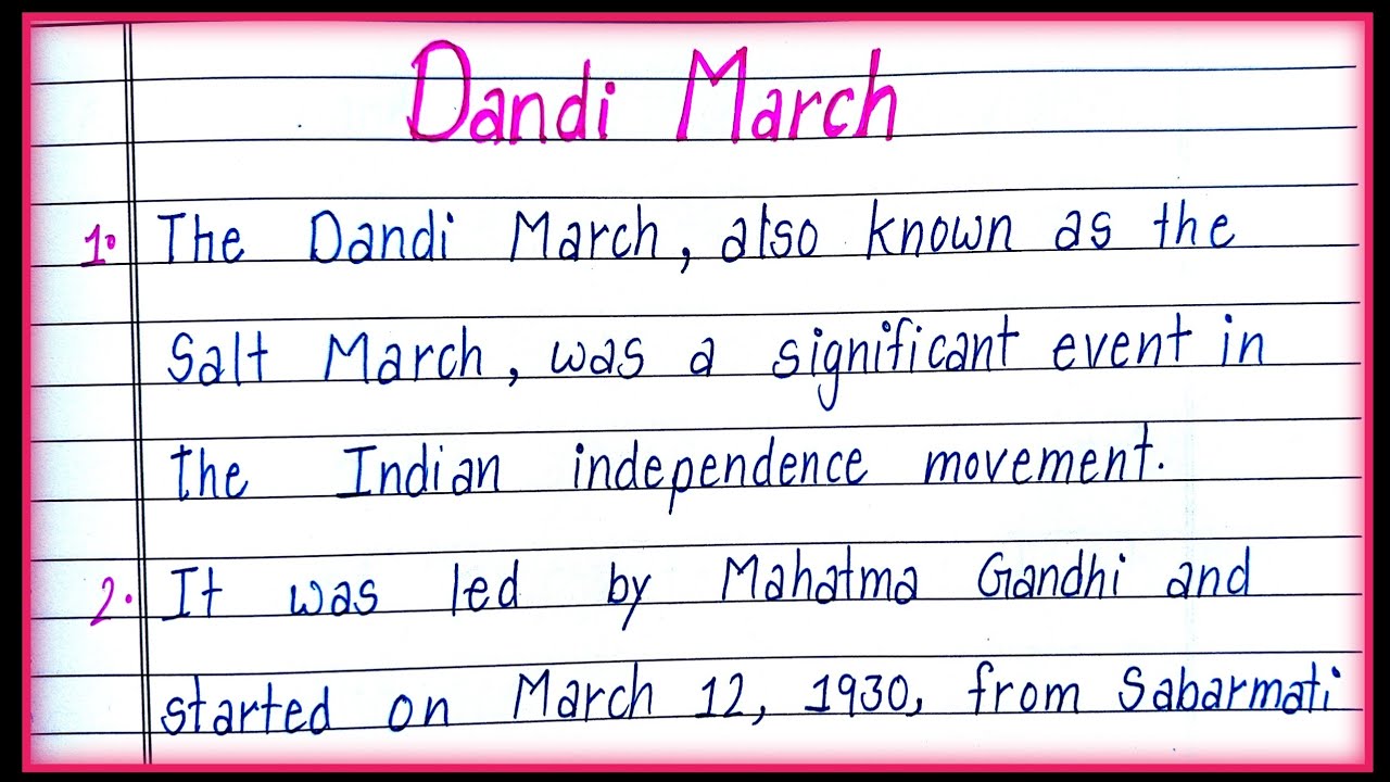 10 Lines on Dandi March in English| Essay on Dandi March|