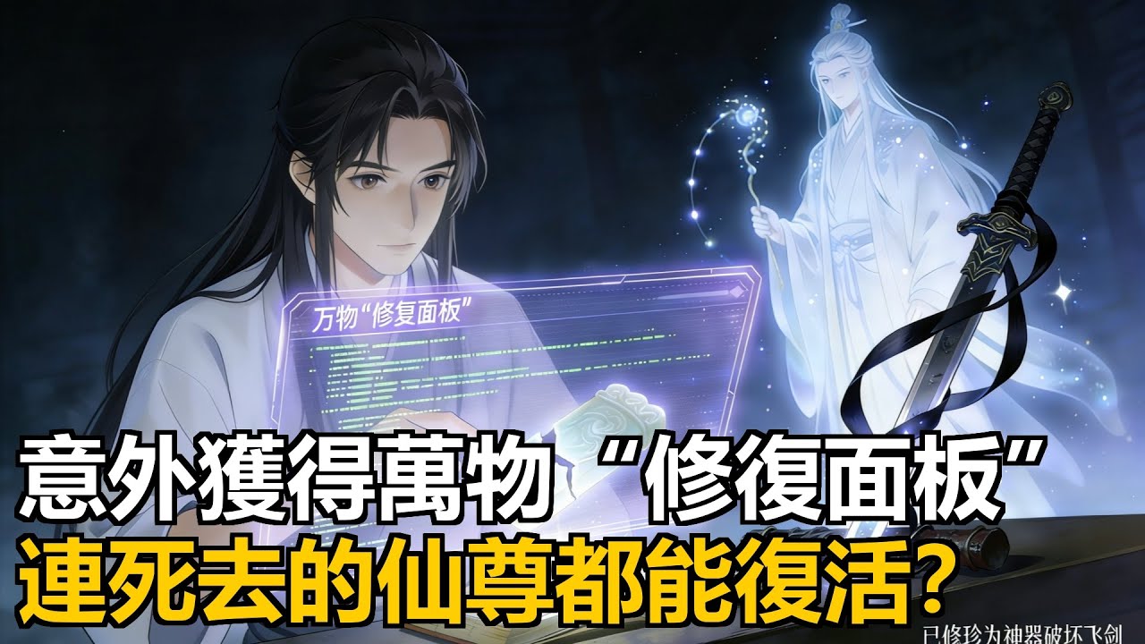 大學生穿越成资质平庸的靈植師，意外獲得萬物“修復面板”，殘缺功法修復成絕世秘籍，破損飛劍還原為神器，就連死去的仙尊都能復活領悟聖體