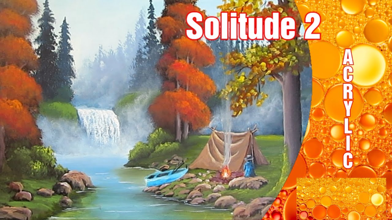 How to paint a campfire scene, backcountry camping, 