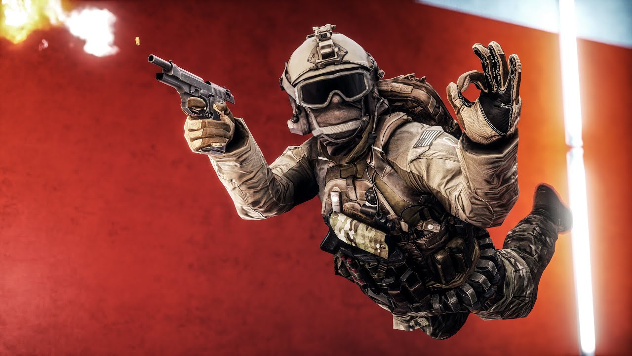 Battlefield 4 Late Night gameplay with pistol only server.