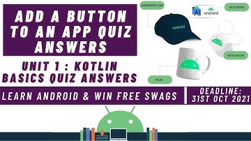 Add A Button To An App Quiz Answers | Kotlin Basics Quiz Answers | AndroidSeekho Quiz Answers