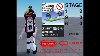 Roblox: No Jumping Difficulty Chart Obby [Stage 196-200]