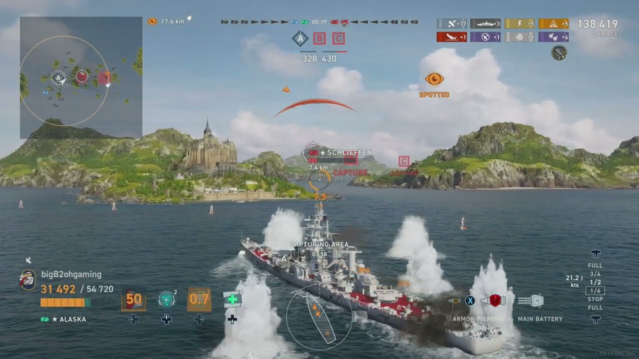 Alaska Nail Biter- World of Warships Legends - Stream Highlight