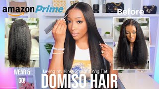 Amazon Prime HD Kinky Straight Wig Review | I’m Impressed! | Easy Install | Ft. Domiso Hair