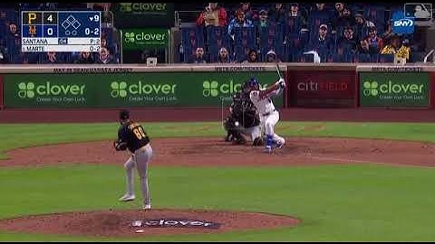 PIT@NYM: Starling Marte singles on a line drive to left field in the ninth inning