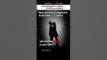 Your partner is to be your safe space #life #quotes #wisdom