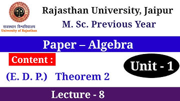 Theorem on External Direct Product | Rajasthan university jaipur msc previous year algebra unit 1