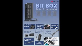 Portronics Bit Box🪛24-in-1 Screwdriver Kit.🪛