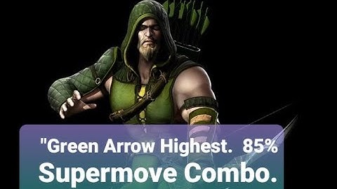 .(injustice) one Green Arrow Supermove Combo 85%.