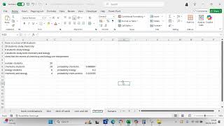Use Excel to calculate Probability in Mathematics - Mod 1
