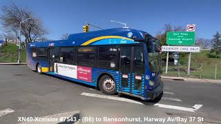 NYCT Bus: B6 Local and Limited w/ NIS B1 Bus Action @ Shore Pkwy/Bay Pkwy