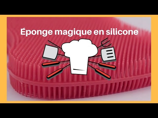 Éponge Magique en Silicone - Video test - Éponge Antibacterienne pour la  cuisine - YouTube