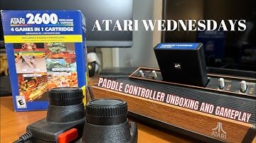 Atari Paddle controller and 4 games in 1 unboxing and gameplay