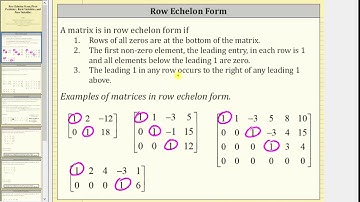 Row Echelon Form, Pivot Positions, Basic and Free Variables