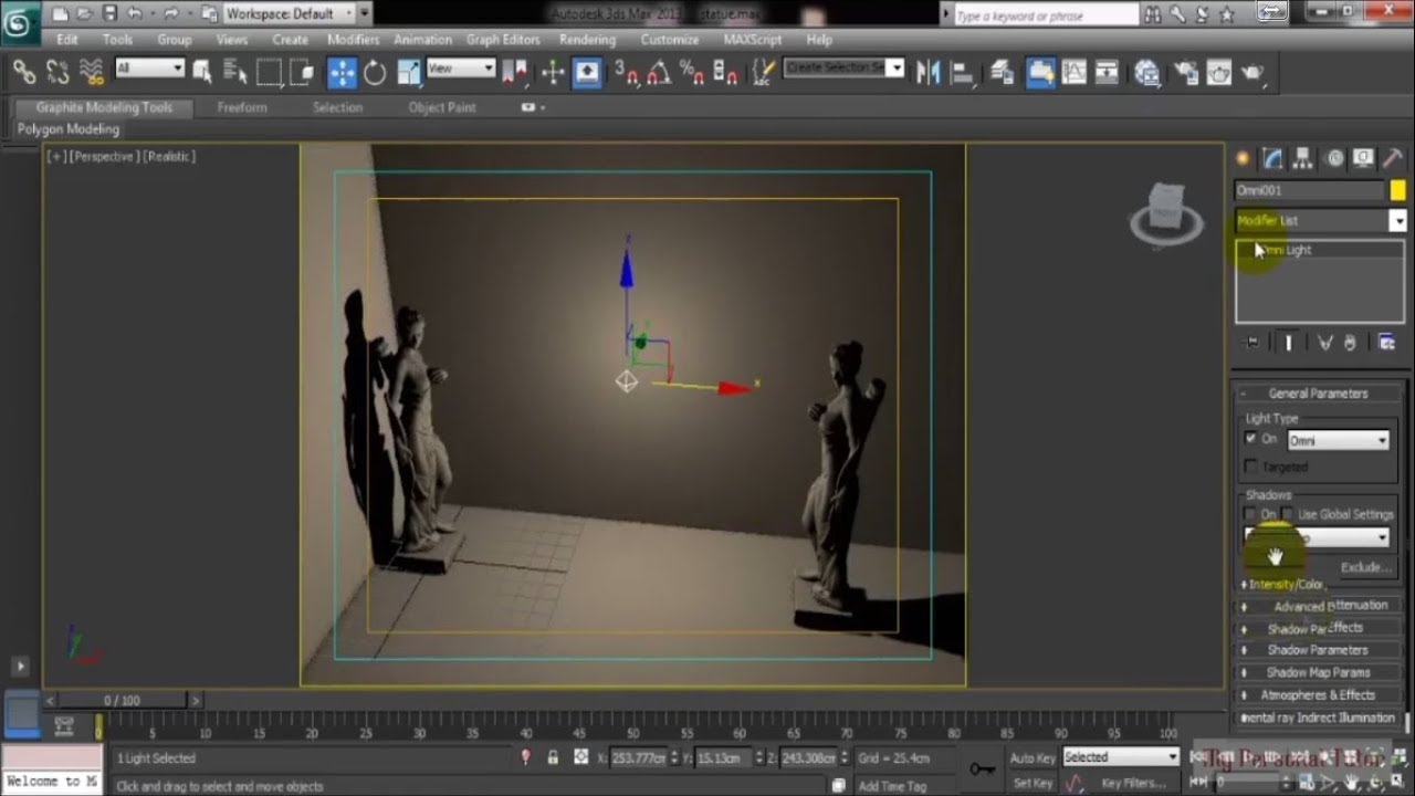 Introduction To Standard Light And Shadows In 3ds MAX 2013 - YouTube