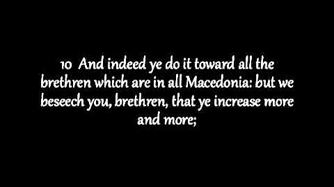 1st Thessalonians Chapter 4 KJV AV Read Along